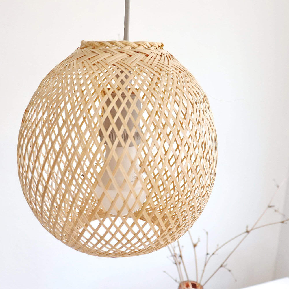 Round Modern Basket Pendant Light For Living Room - Lumpaz