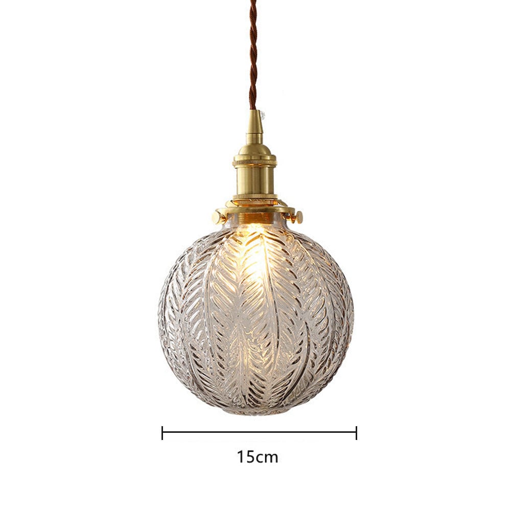 Glass Living Room Small Globe Pendant Light - Lumpaz
