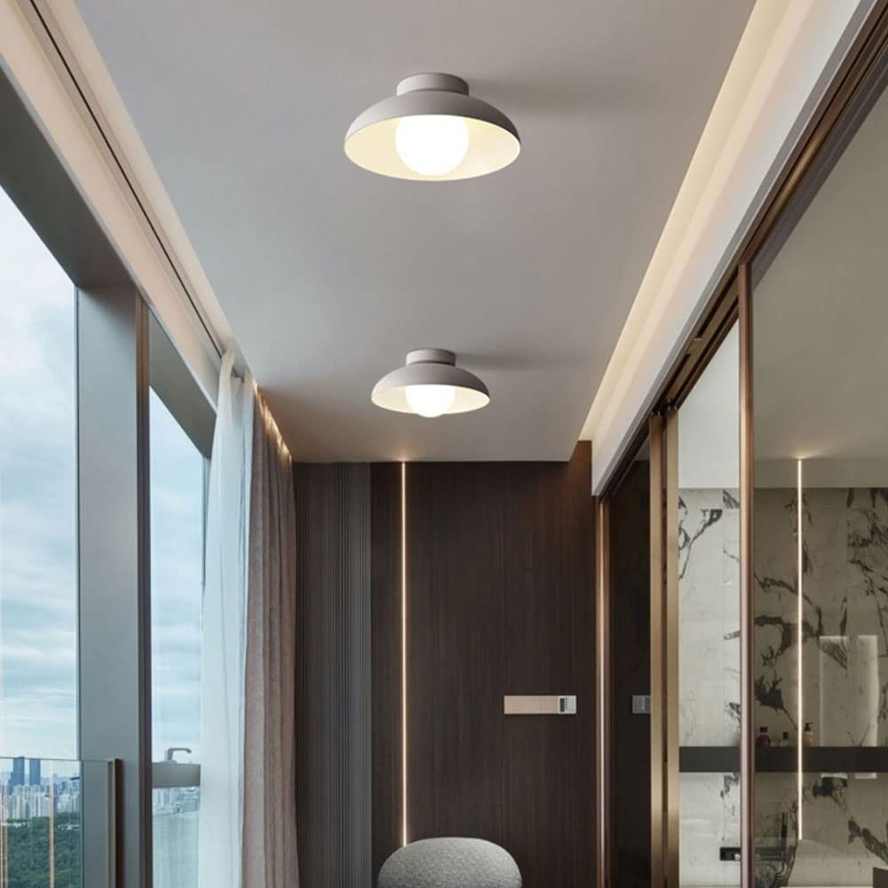 Contemporary Metal Semi Flush Ceiling Light for Hallway - Lumpaz