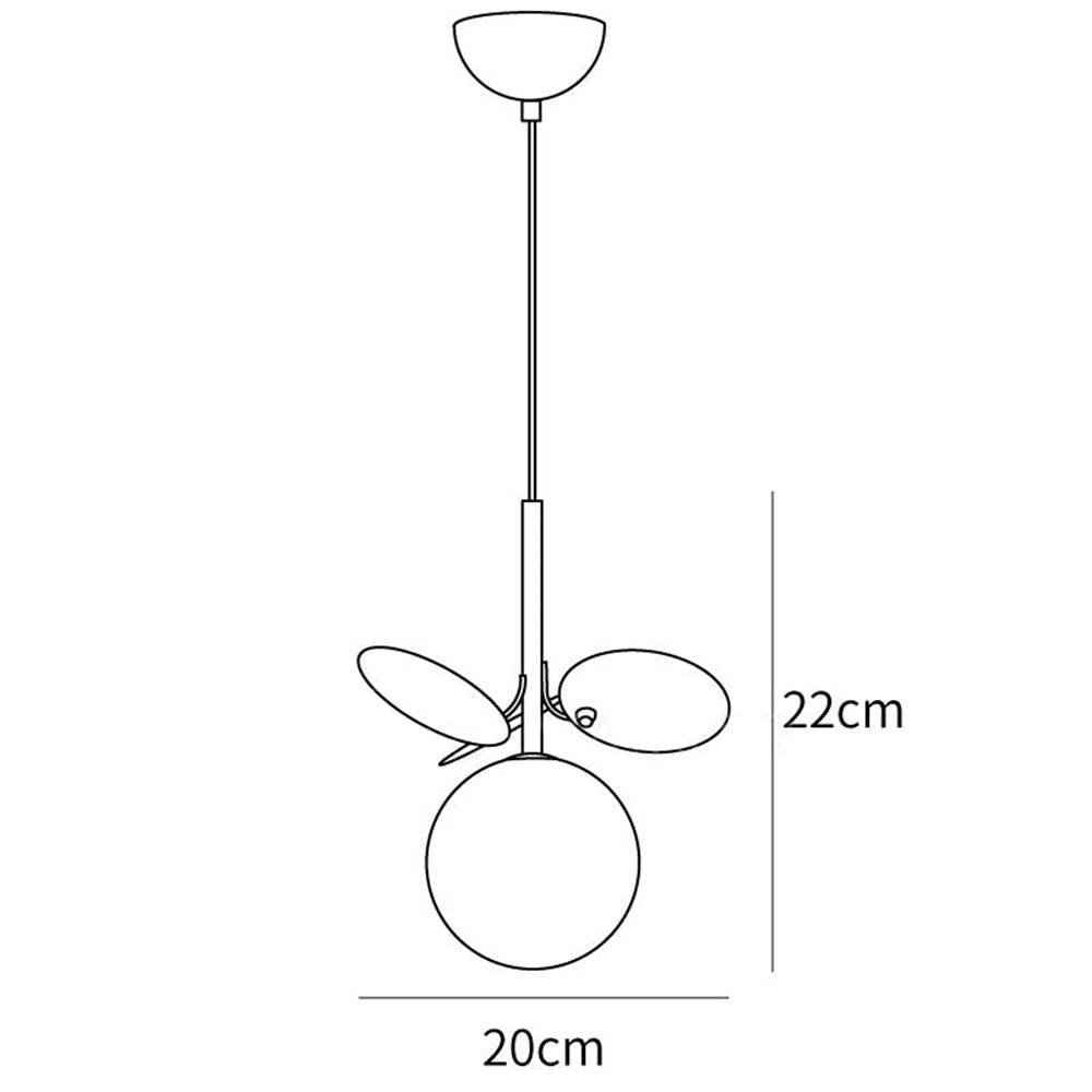 Glass Lampshade Chandelier Personality Art PVC Pendant Light - Lumpaz