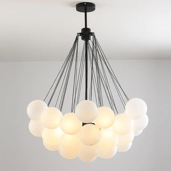Bubble Chandelier Nordic Frosted Glass Ball Chandelier for Dining Room - Lumpaz