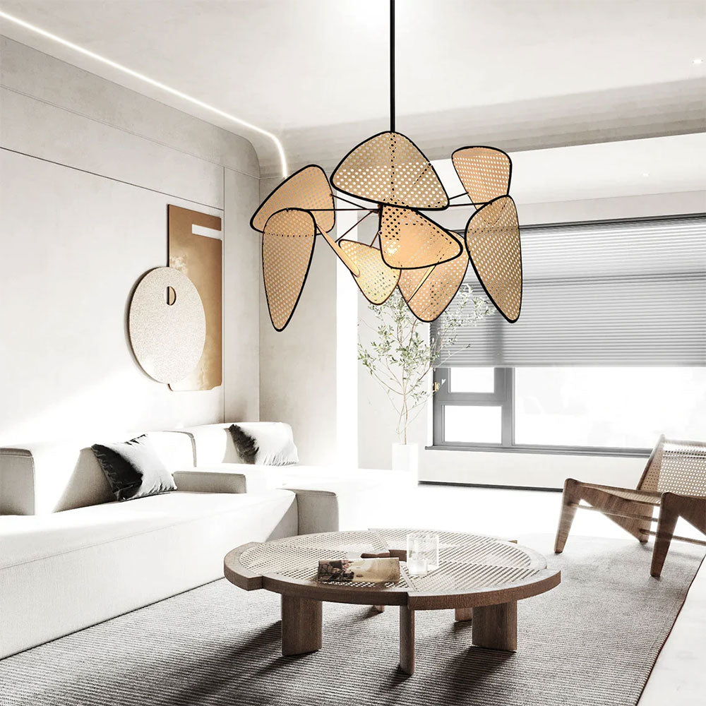 Modern Irregular Shape Rattan Kitchen Pendant Light - Lumpaz