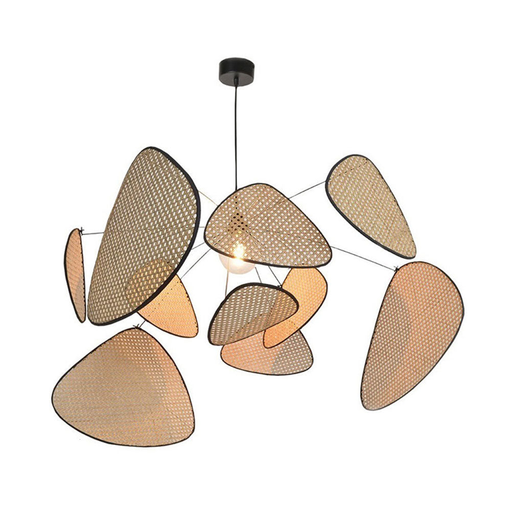 Modern Irregular Shape Rattan Kitchen Pendant Light - Lumpaz