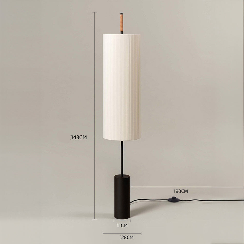 Japanese Style Fabric Wabi Sabi Dorica Floor Lamp - Lumpaz