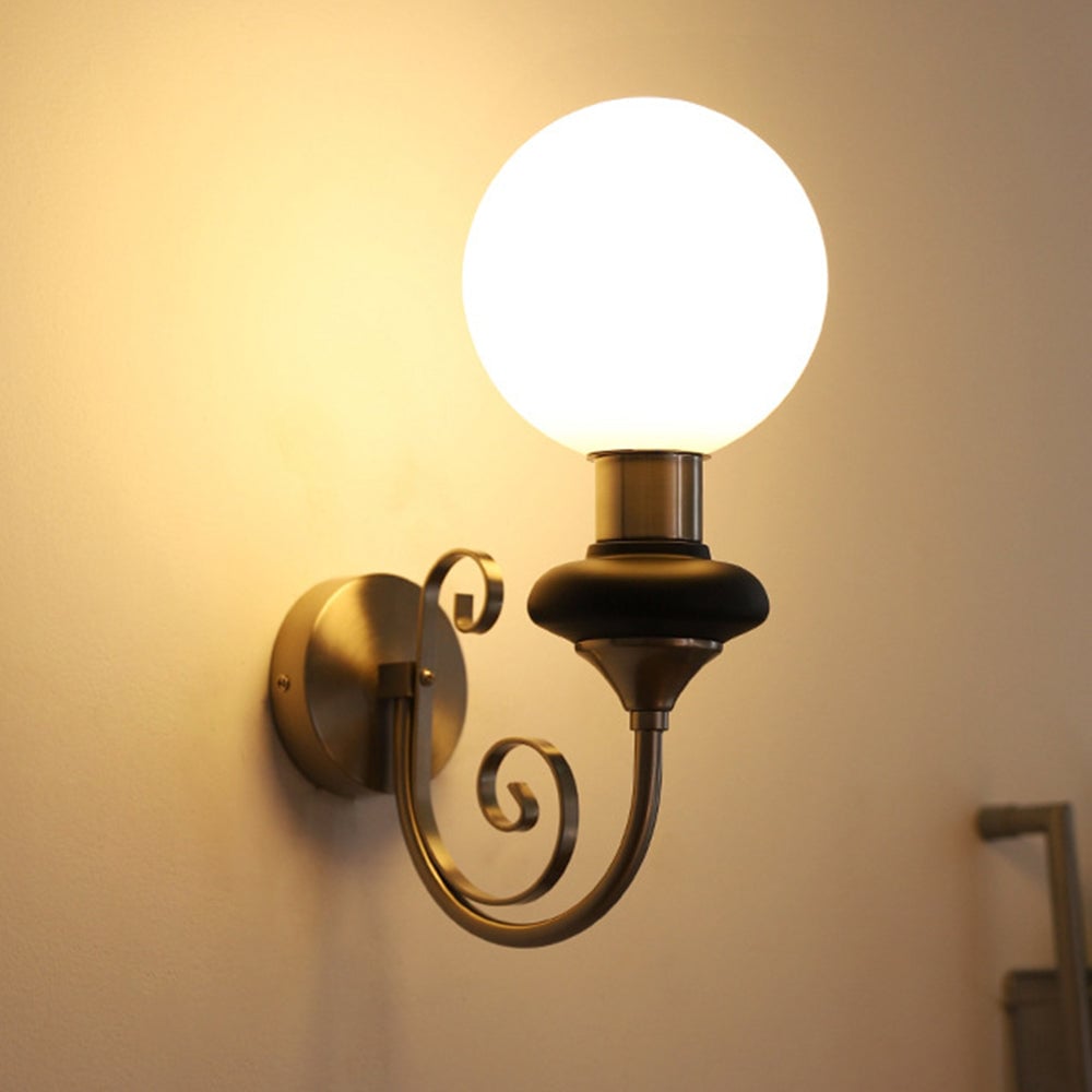 French Retro Glass 1-Light Wall Sconce - Lumpaz