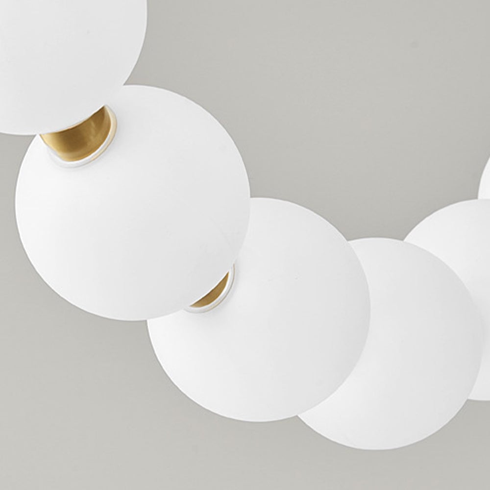 Unique Pearl Design White Ball LED Necklace Chandelier - Lumpaz