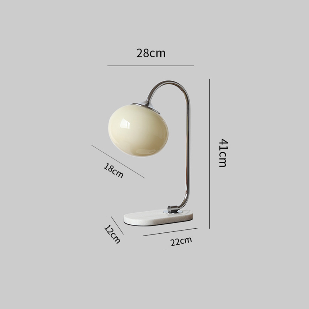 Marshmallow Metal Glass Table Lamp - Lumpaz