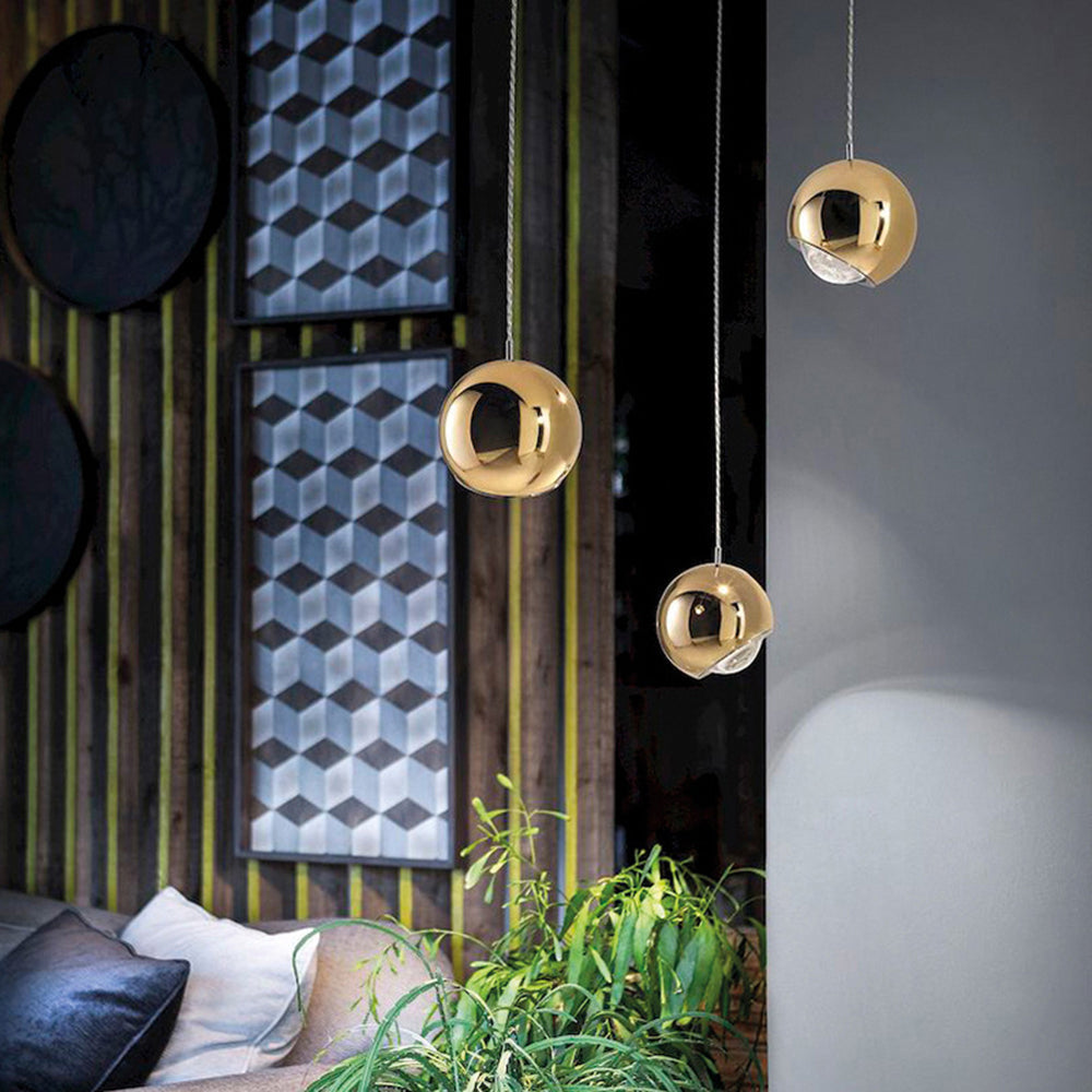 Mid-century Mirror Ball LED Pendant Light - Lumpaz