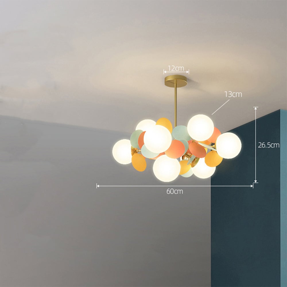 Nordic Multicolored Flower Branch Living Room Chandelier - Lumpaz