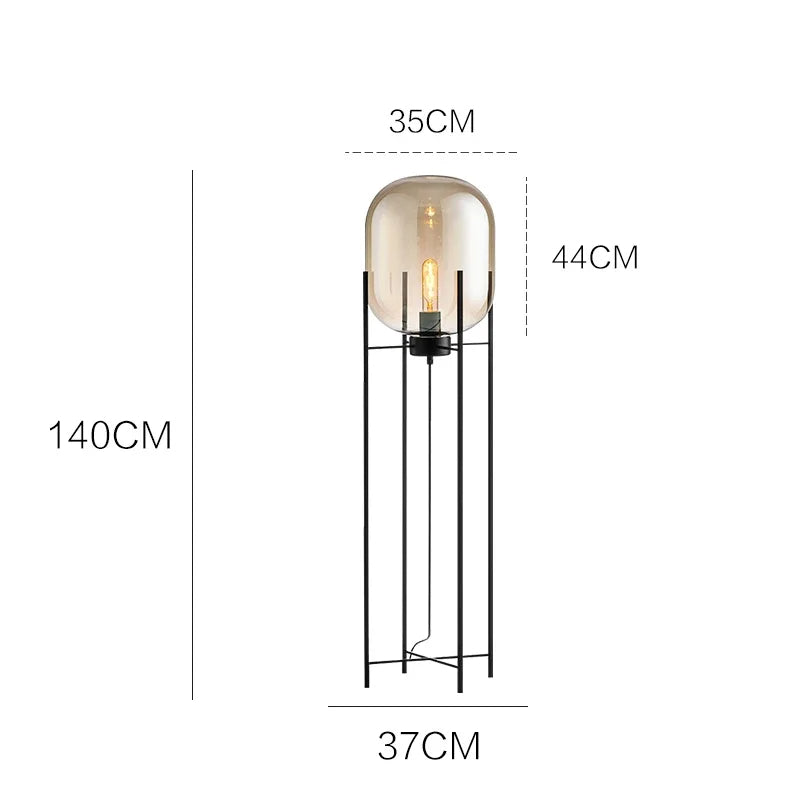 Postmodern Designer Glass Floor Lamp - Lumpaz