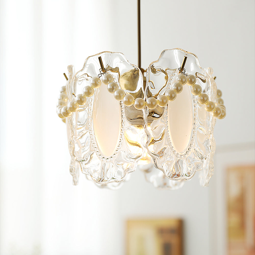 Elegant Floral Glass Pendant Lamp Pendant Light - Lumpaz