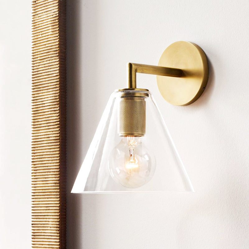 Armed Retro Brass Wall Sconce - Lumpaz