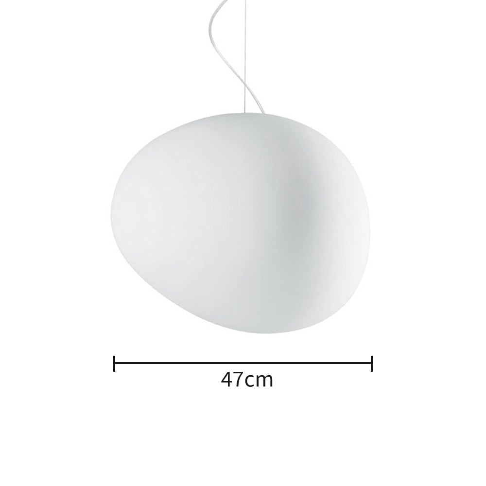 Modern Glass Hanging White Bubble Pendant Lights For Living Room - Lumpaz