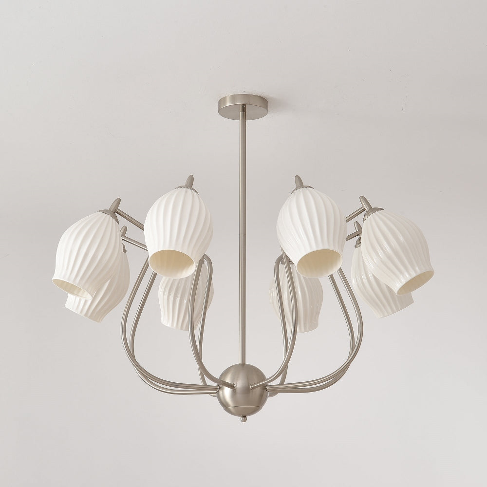 Modern Ceramics Flower shaped Warm Chandelier - Lumpaz