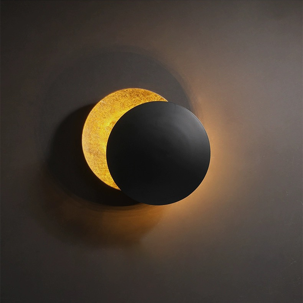Modern Round Circle Creative Rotating Wall Light - Lumpaz