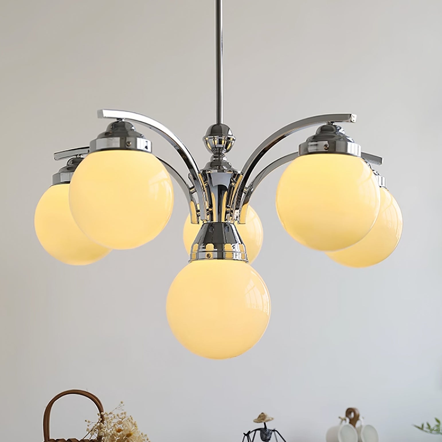 Retro Salamanca Round Glass Chandelier Lights - Lumpaz