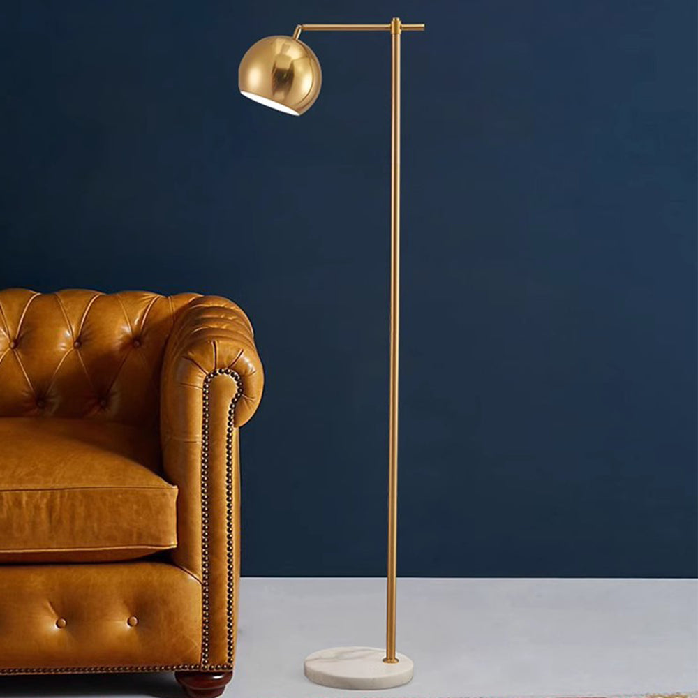 Modern Dome Metal Gold Floor Lamp - Lumpaz