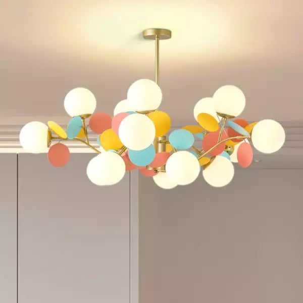 Nordic Multicolored Flower Branch Living Room Chandelier - Lumpaz
