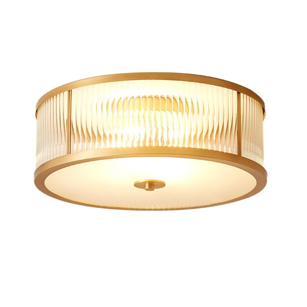 Vintage Round Simple Brass Ceiling Lamps - Lumpaz