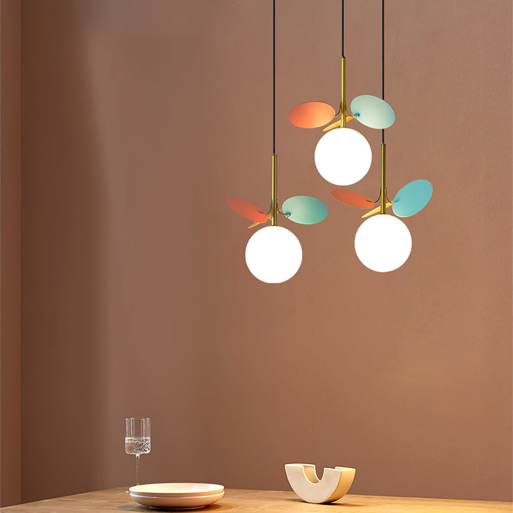 Glass Lampshade Chandelier Personality Art PVC Pendant Light - Lumpaz