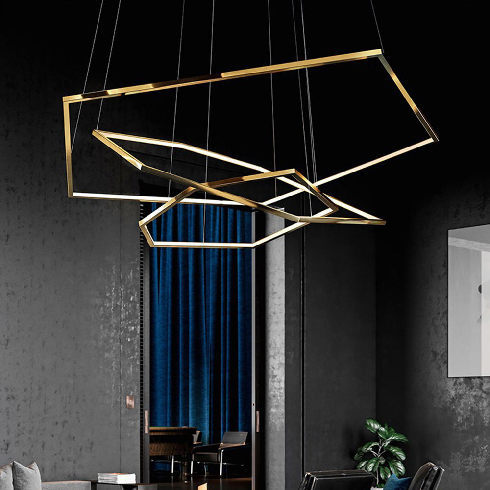 Modern Chic Geometric Polygon Pendant Light - Lumpaz