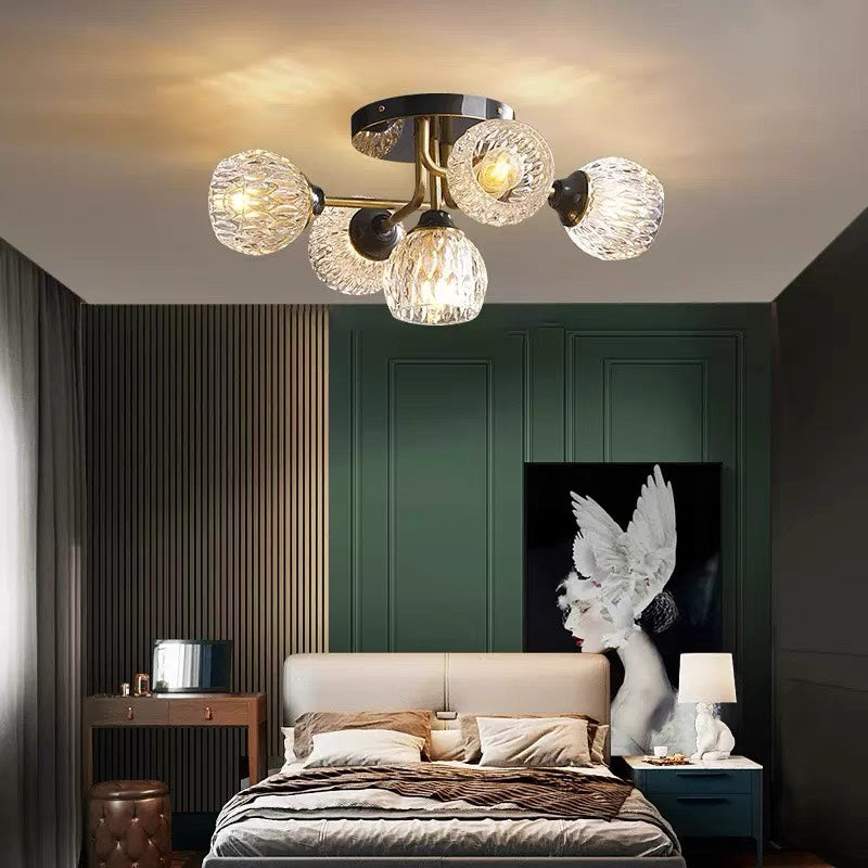 Luxury Copper Semi Flush Ceiling Light - Lumpaz