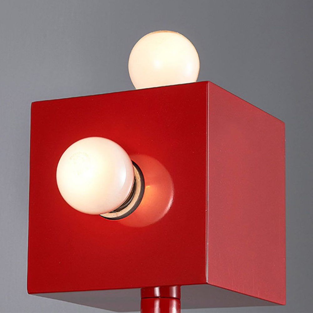 Vintage Metal Red Wall Lamp - Lumpaz