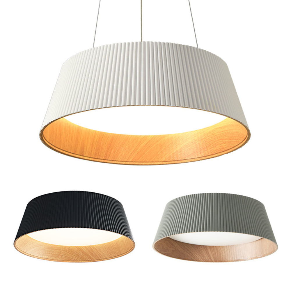 Modern Ribbed LED Pendant Light For Kitchen Island - Lumpaz