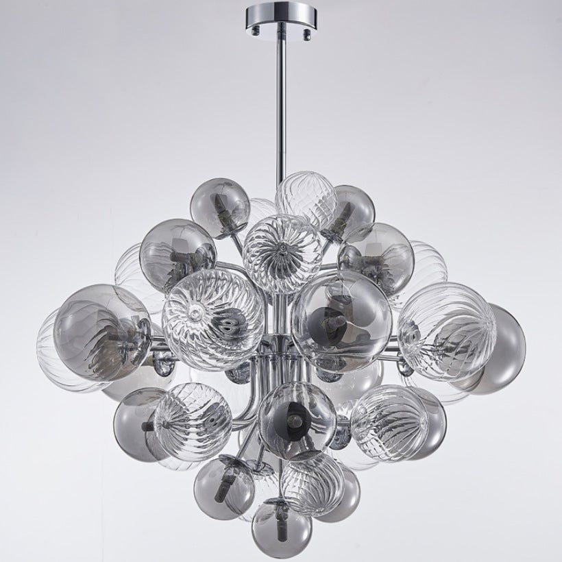 Contemporary Designer Cluster Bubble Glass Chandelier - Lumpaz