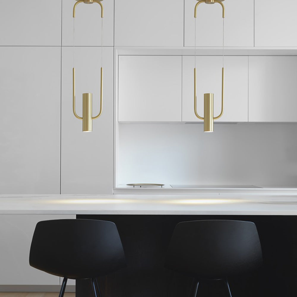 Nordic Metal Golden Pendant Light For Kitchen - Lumpaz