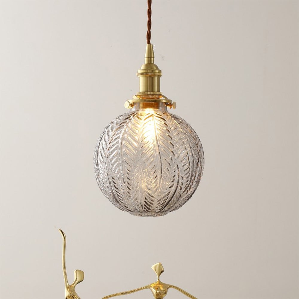 Glass Living Room Small Globe Pendant Light - Lumpaz