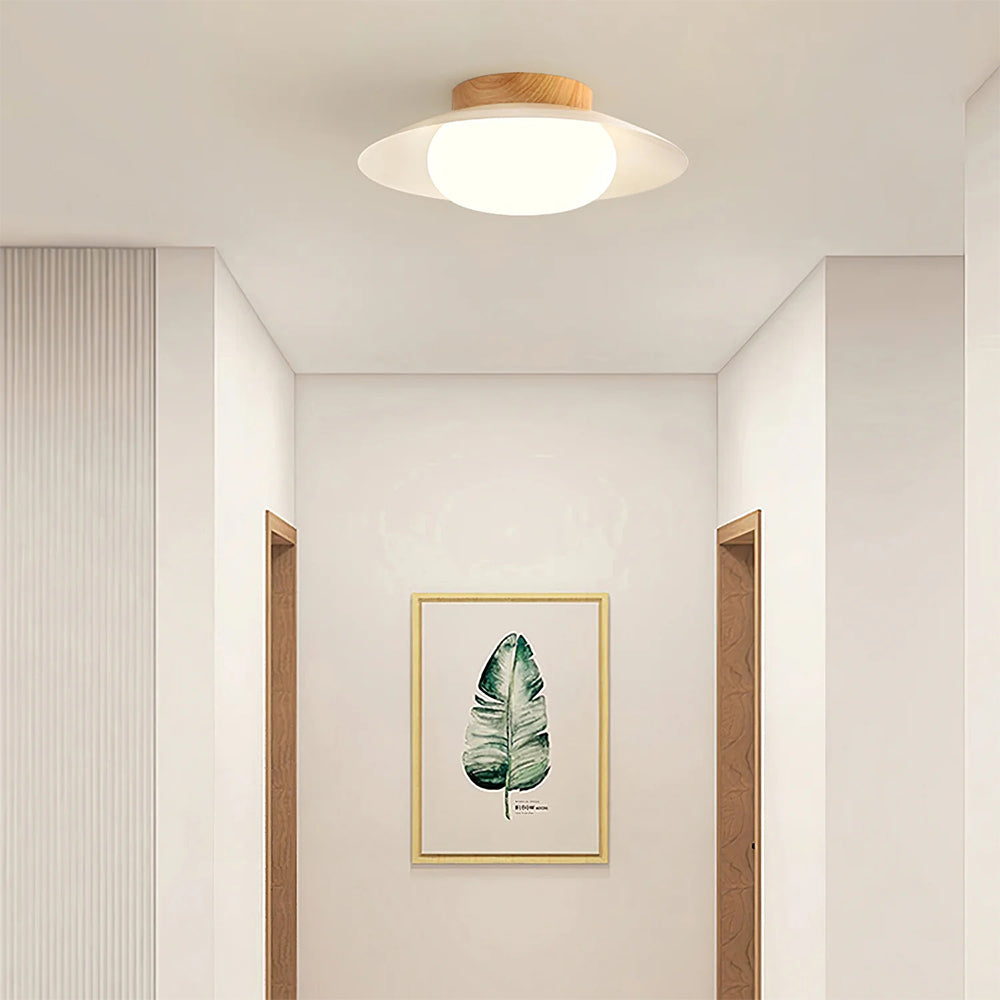 Cream Round White Ceiling Light - Lumpaz