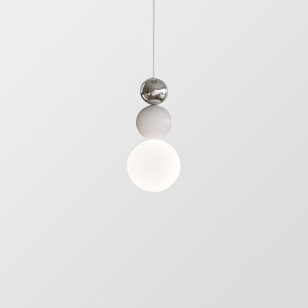 Modern White Glass Hanging Pendant Light - Lumpaz