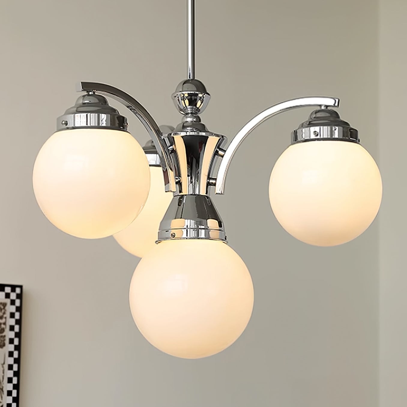 Retro Salamanca Round Glass Chandelier Lights - Lumpaz