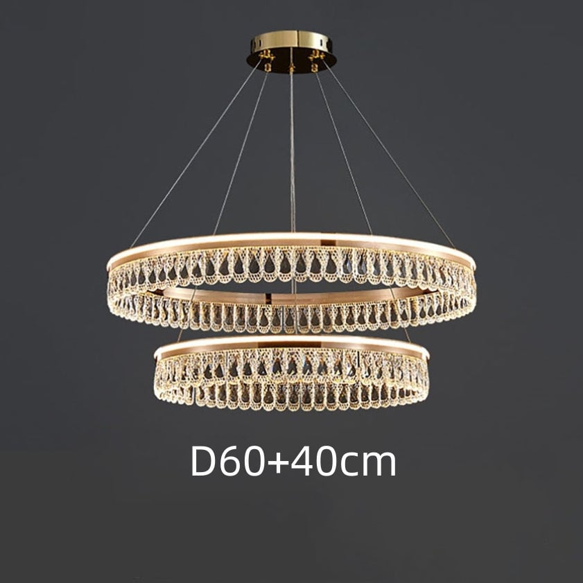 Luxury Large Crystal Ring Chandelier - Lumpaz