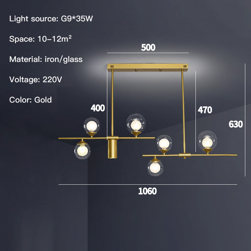 Brass Contemporary LED Chandelier Sputnik Chandelier 7-Light - Lumpaz