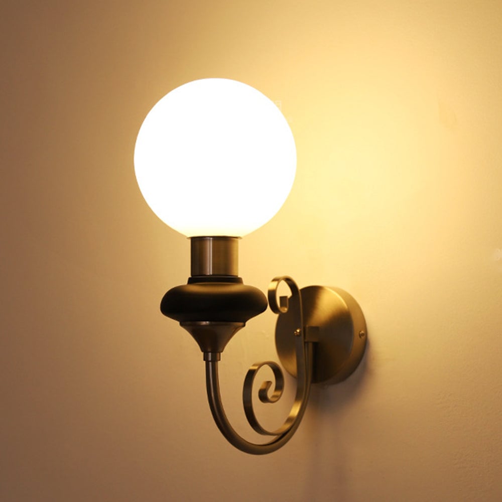 French Retro Glass 1-Light Wall Sconce - Lumpaz