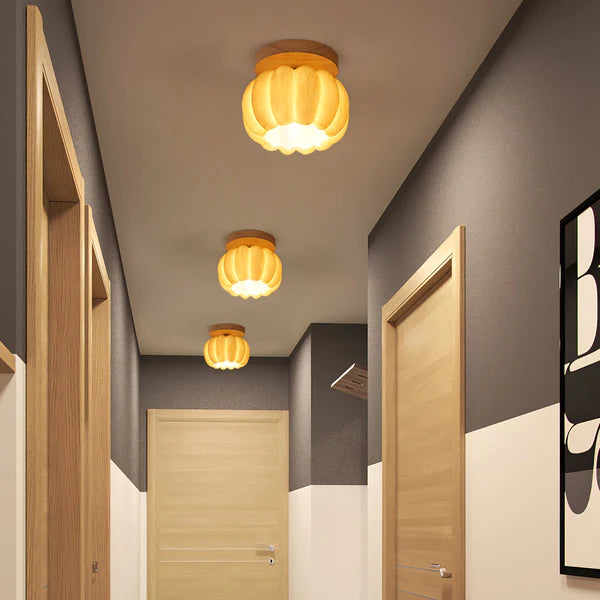 Yellow Pumpkin Ceiling Light - Lumpaz