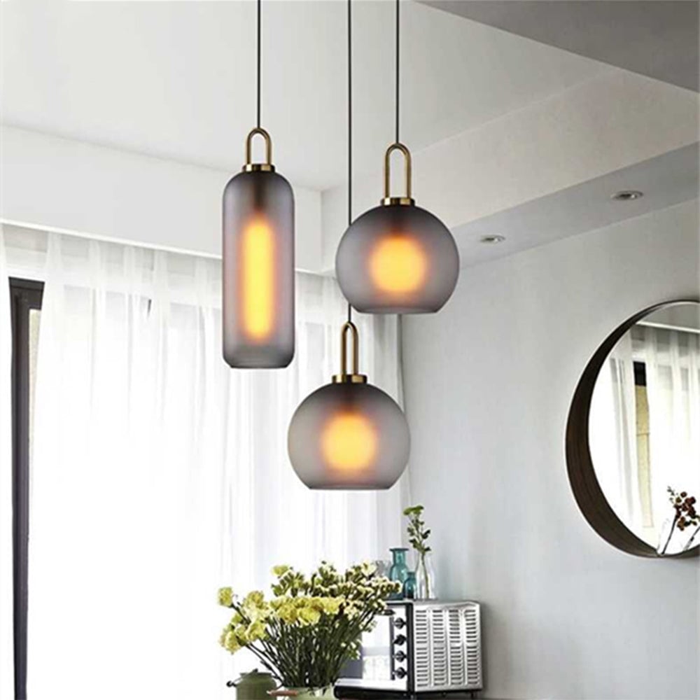 Modern Glass Living Room Pendant Light - Lumpaz
