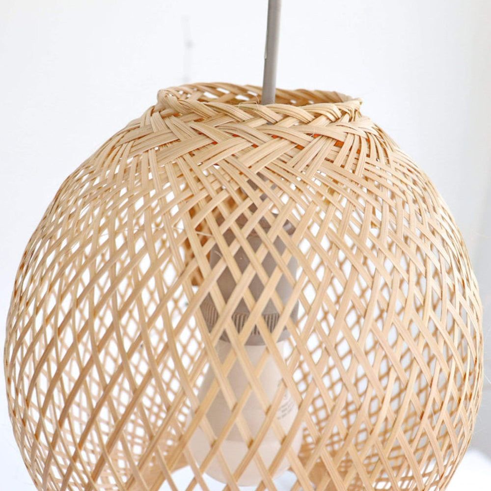 Round Modern Basket Pendant Light For Living Room - Lumpaz