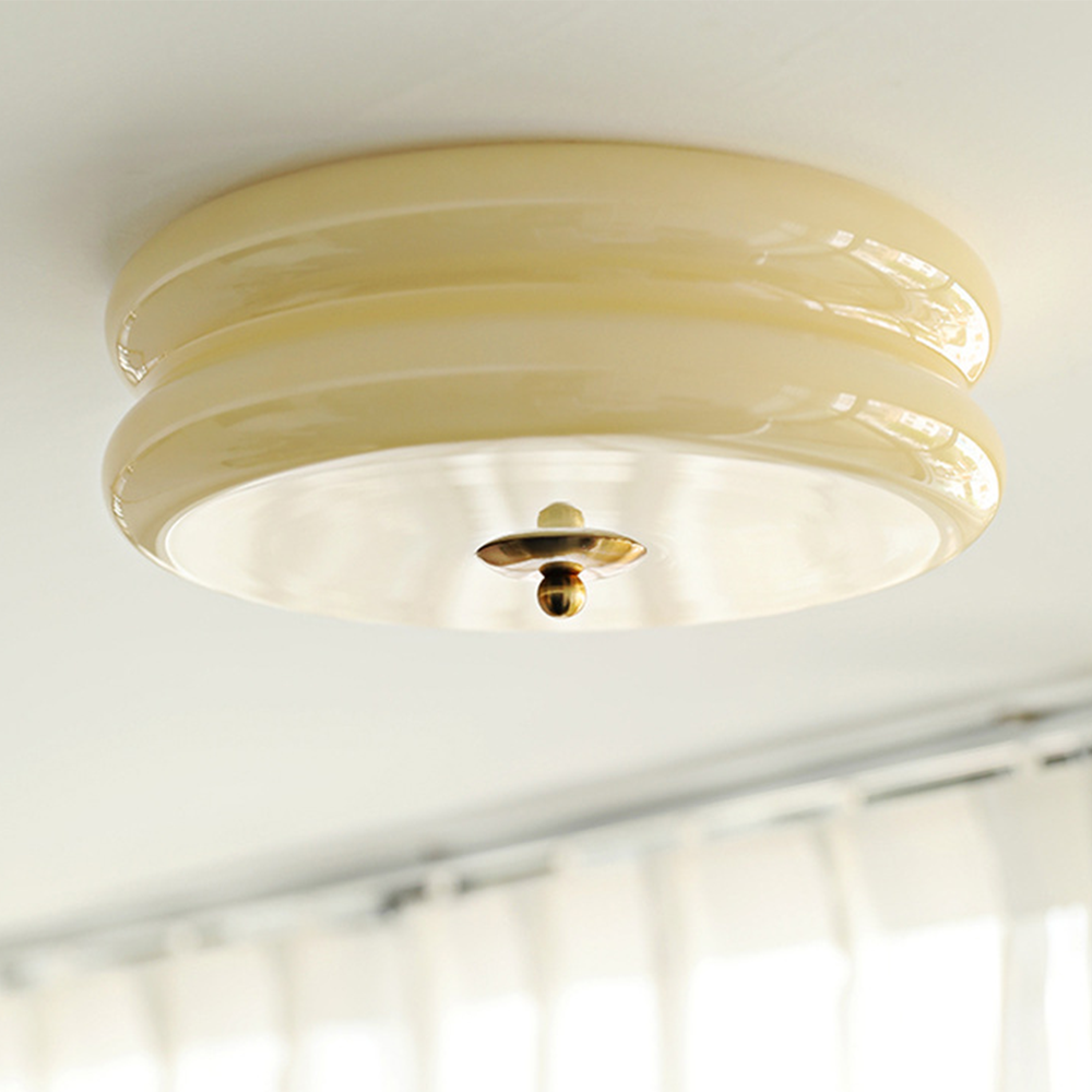 Art Deco Cream Cake Ceiling Light - Lumpaz
