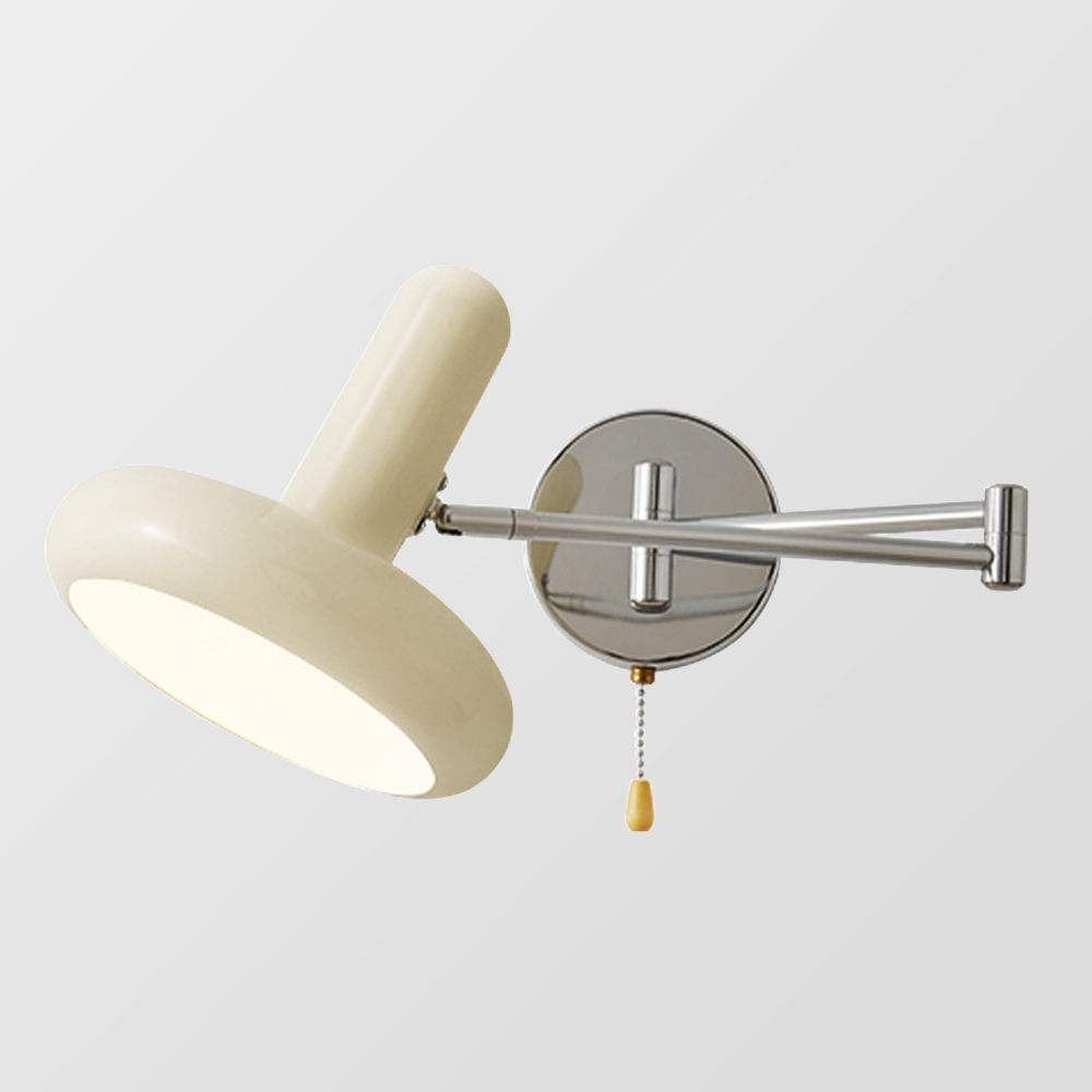 Retro Capsule White Swing Arm Wall Lamp - Lumpaz