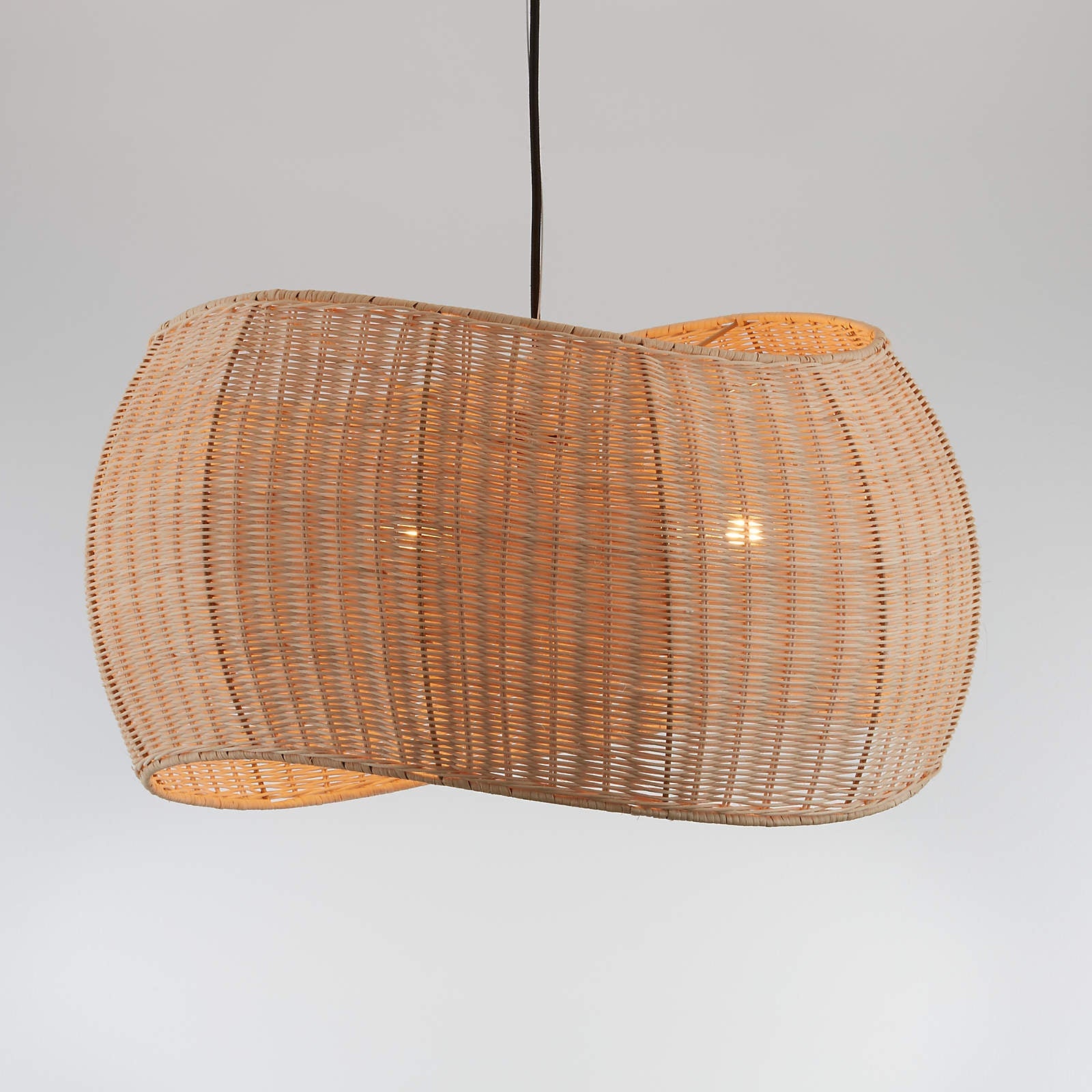 Natural Wicker Hanging Light Rattan Pendant Lampshade - Lumpaz