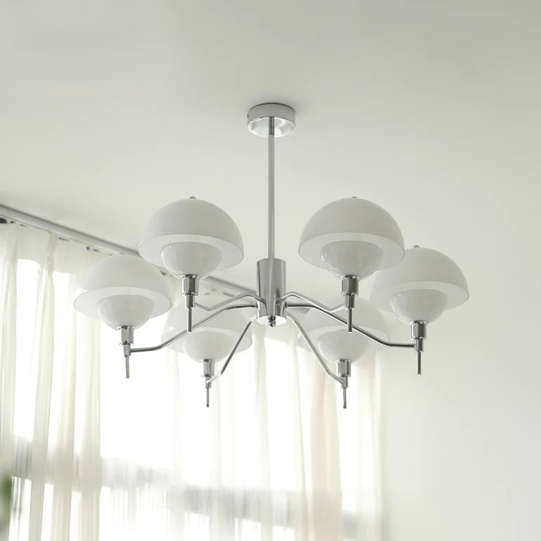 French White Cream Mushroom Chandelier - Lumpaz