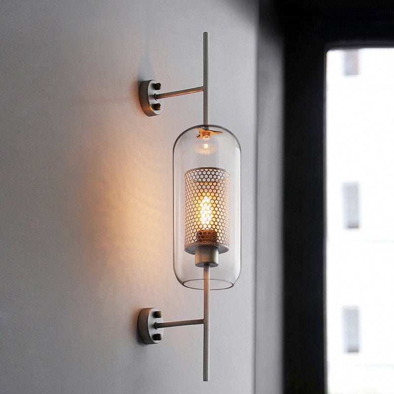 Modern Glass Golden Wall Ball Light Bedside Sconce - Lumpaz