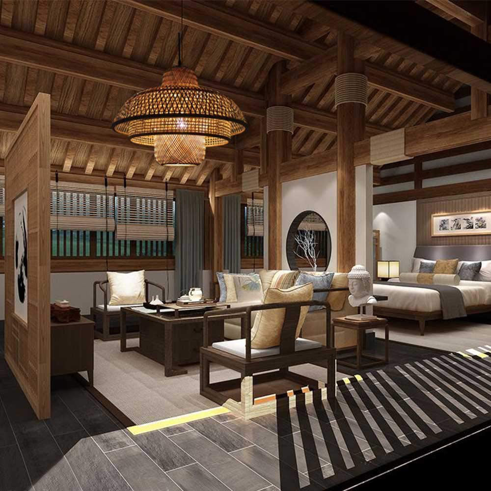 Modern Rattan Dome Latern Pendant Light For Living Room - Lumpaz