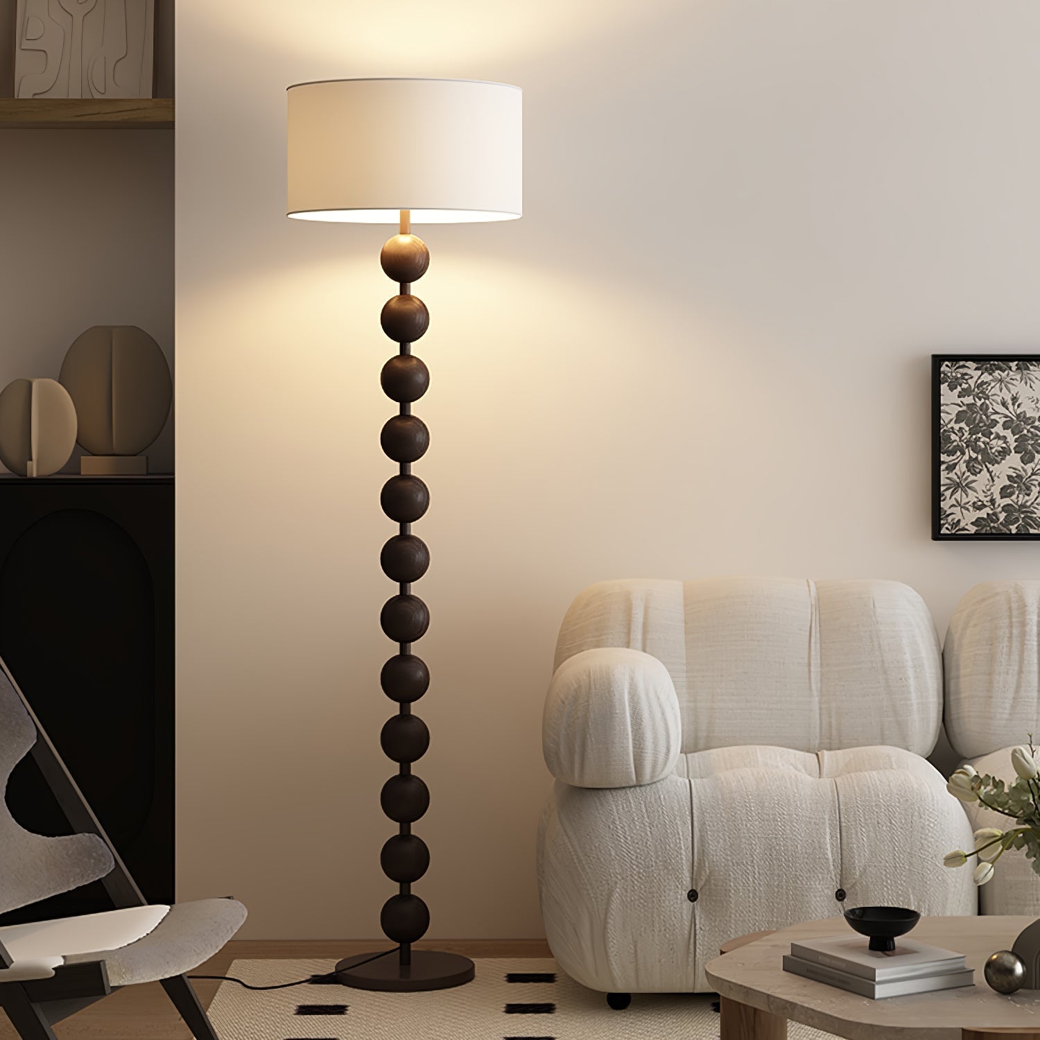 Medieval Wooden Barbell Floor Lamp - Lumpaz
