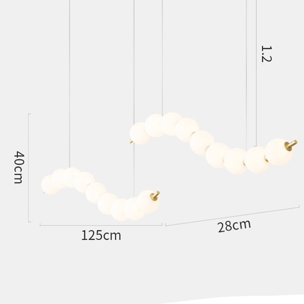 Creative Necklace String White Ball LED Pendant Lights - Lumpaz