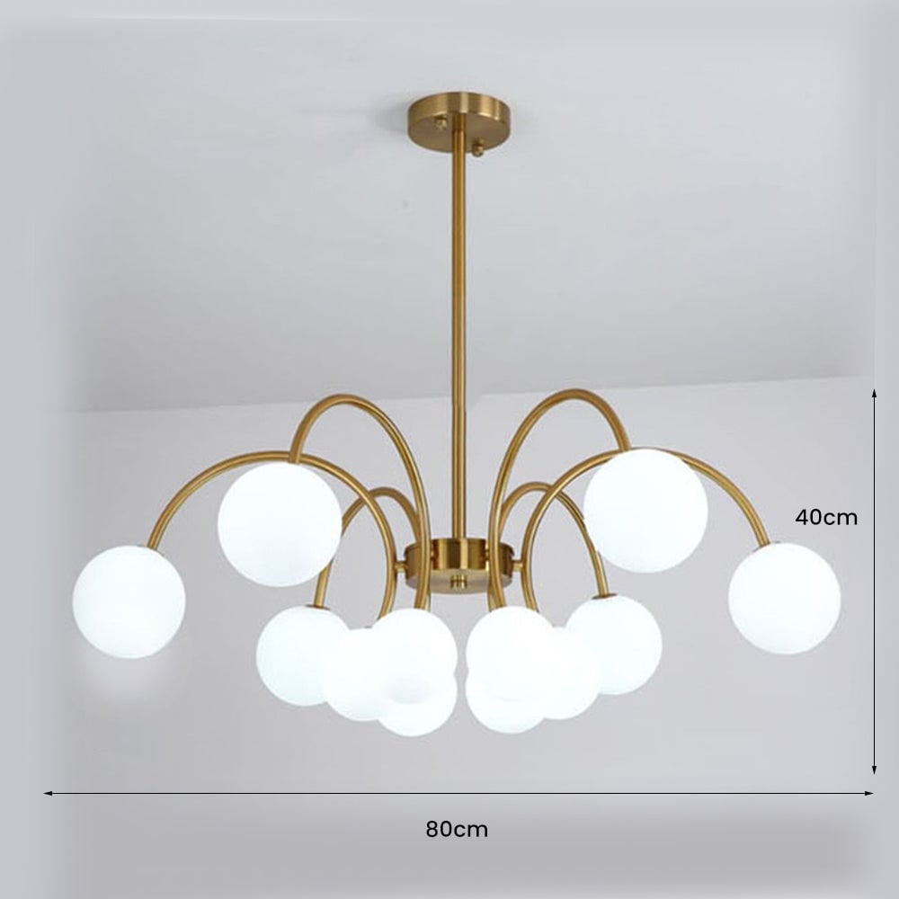 Modern Gold Sputnik Shape Chandelier - Lumpaz