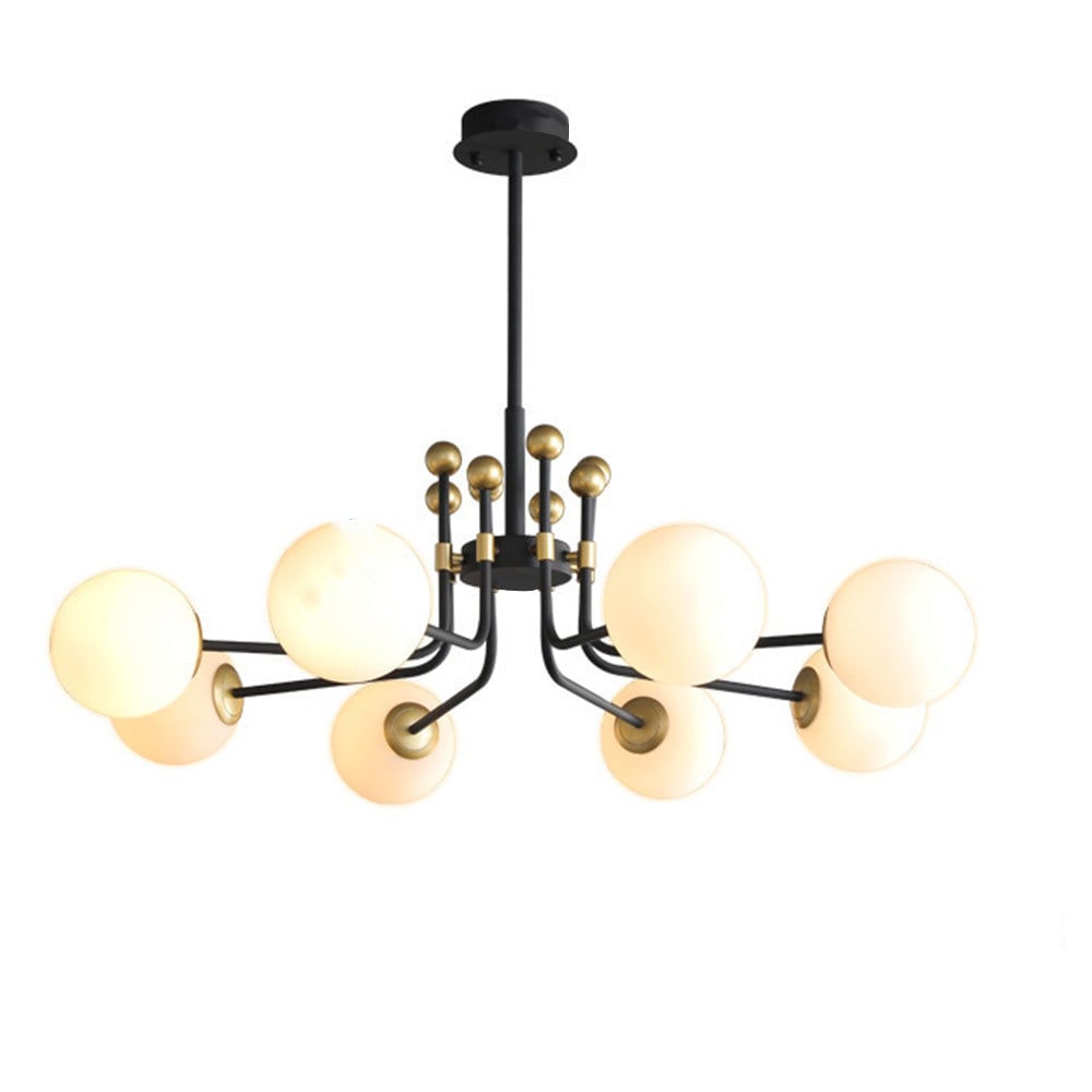 Black Gold Sputnik Chandelier Modern Pendant Light - Lumpaz